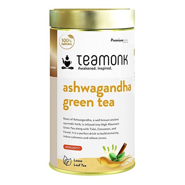 Ashwagandha Green Tea | By Teamonk | 6.97 Oz | 0.44 lbs