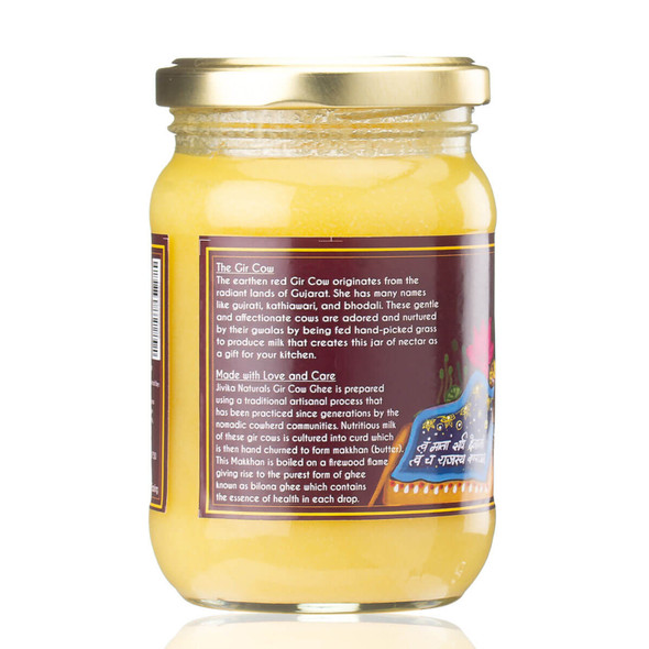 Vedic Hand Churned Bilona A2 Gir Cow Ghee 250ml | By Jivika Naturals | 8.45 Oz | 0.55 lbs