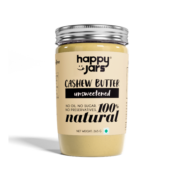 Unsweetened Cashew Butter | By Happy Jars | 9.35 Oz | 0.58 lbs