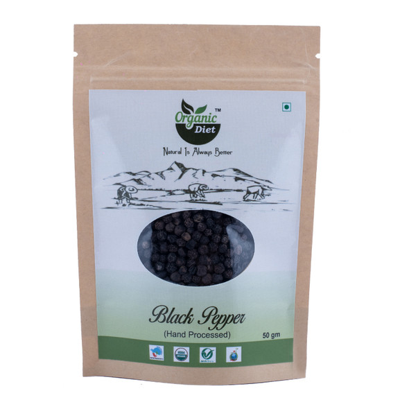 Black Pepper(Kali Mirch) | By Organic Diet | 1.76 Oz | 0.11 lbs