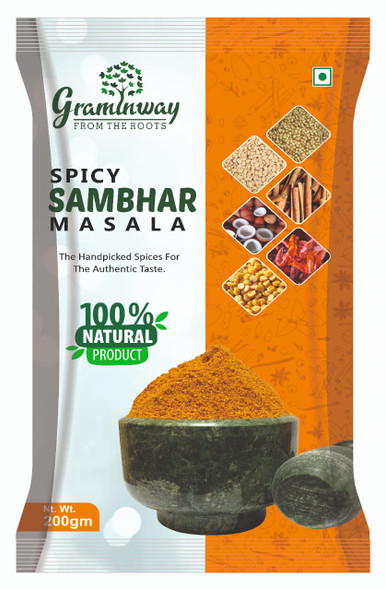 Spicy Sambhar Masala | by Graminway | 7.05 Oz | 0.44 lbs