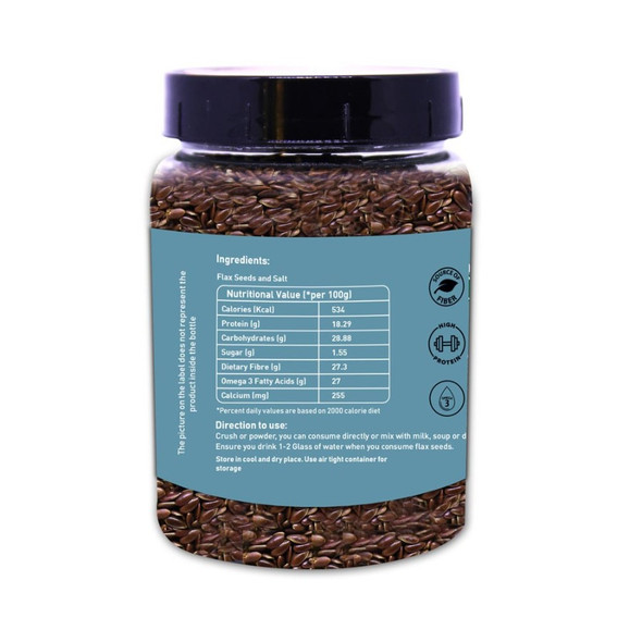 Roasted Flax Seeds | by Graminway | 7.05 Oz | 0.44 lbs