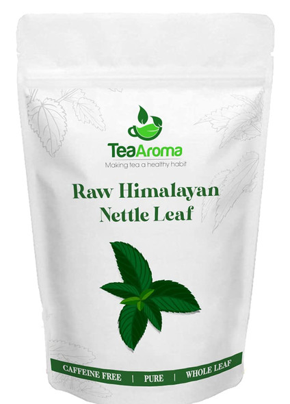 Raw Himalayan Nettle Leaf (50g) , Caffeine Free , Whole Leaf , Vitamins and Minerals Rich , Herbal Tea , Organic Tea Leaves | By Tea Aroma | 1.76 Oz | 0.11 lbs