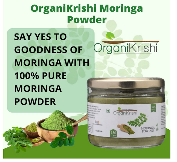 Moringa Leaf Powder | By OrganiKrishi | 5.29 OZ | 0.33 lbs