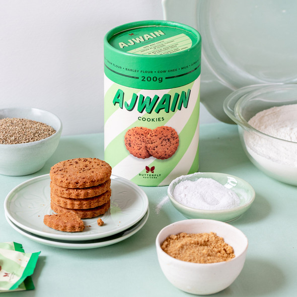 Ajwain Cookies for Boosting Digestion  | By  Butterfly Ayurveda  |  7.05 oz  |  0.44lbs