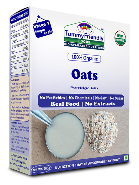 Oats Porridge Mix  |  BY  Tummy Friendly Foods|7.05oz|0.44  lbs
