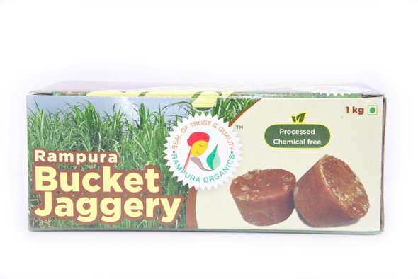 Jaggery - Bucket - 1 Kg   |  By  Rampura Organics | 35.27  oz   | 2.2 lbs