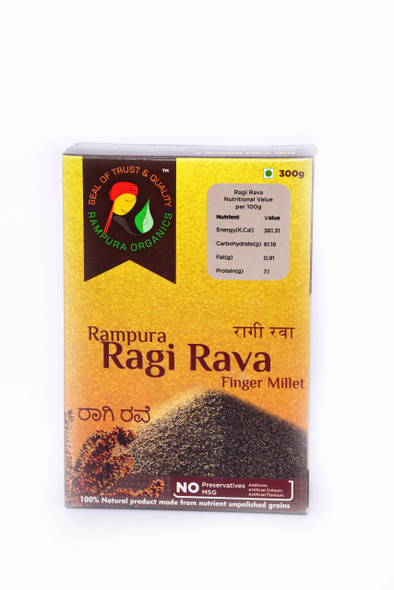 Ragi - Rava - 300 g   |  By  Rampura Organics | 10.58  oz   | 0.66 lbs