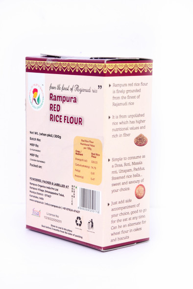 Red Rice Flour - 300 g   |  By  Rampura Organics | 10.58  oz   | 0.66 lbs