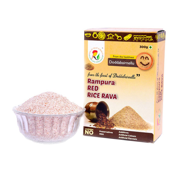 Red Rice Rava - 300 g   |  By  Rampura Organics | 10.58  oz   | 0.66 lbs