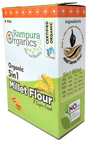 5in1 Millet Flour - 300 g   |  By  Rampura Organics | 10.58  oz   | 0.66 lbs