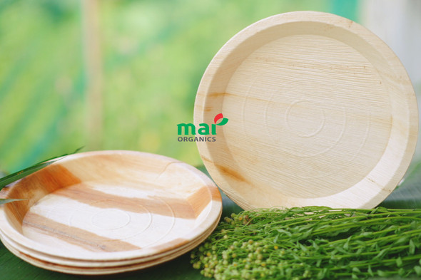 Areca leaf round plate RP150  |  BY M.A.I Organics|FOR USA | 19.4 oz   |  1.21 lbs