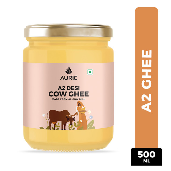 A2 Ghee 500 ml  | By Auric| 16.89 floz | 0.1 gal