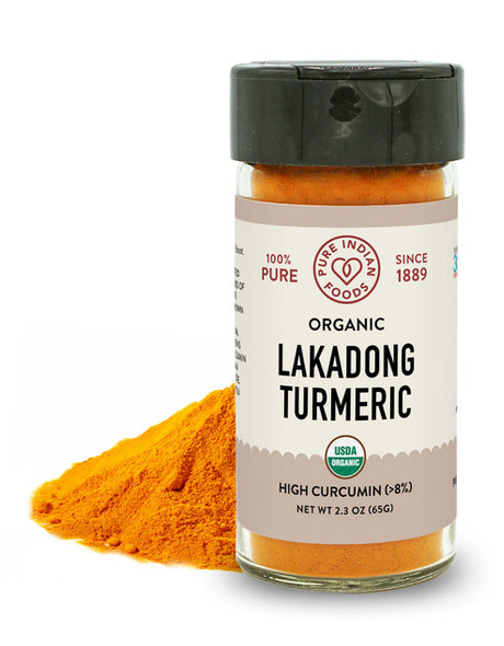 Lakadong turmeric [High curcumin>8%] | By Pure Indian Foods | 2.1 oz