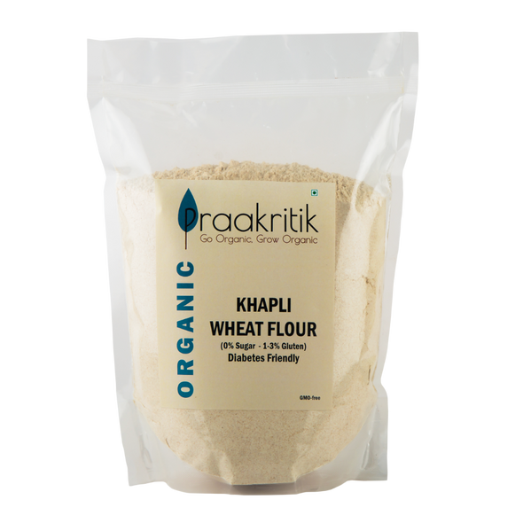 Organic Khapli Wheat Atta | By Praakritik | 35.27oz | 2.2lbs