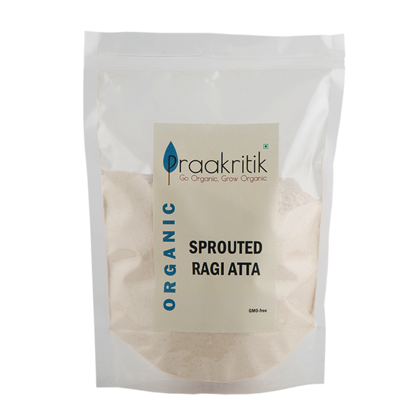 Organic Sprouted Ragi Atta  | By Praakritik | 17.64oz | 1.1lbs
