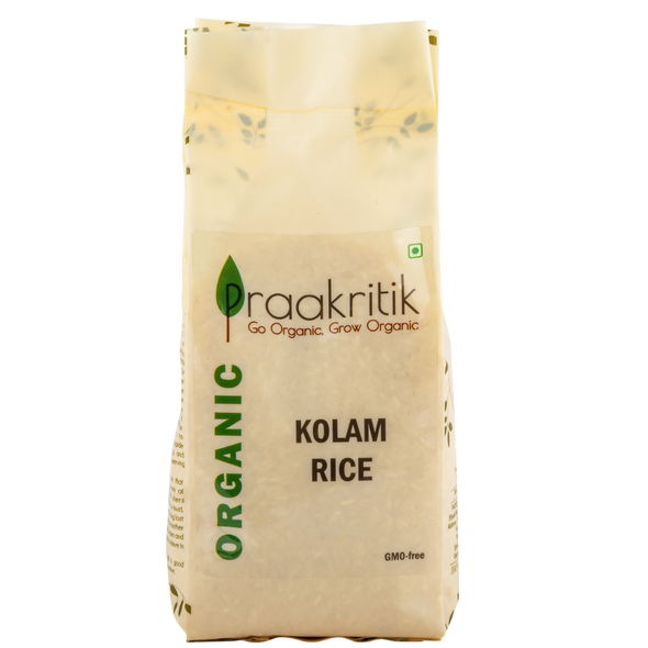 Organic Kolam Rice  | By Praakritik | 17.64oz | 1.1lbs