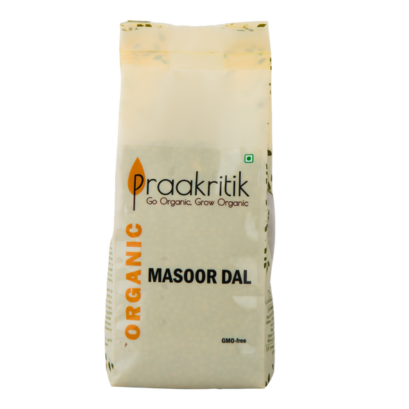 Organic Masoor Dal  | By Praakritik | 17.64oz | 1.1lbs
