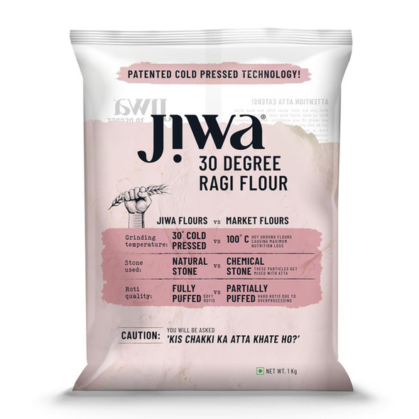 JIWA healthy by nature Organic Ragi Flour|1000gm|2.43 lbs