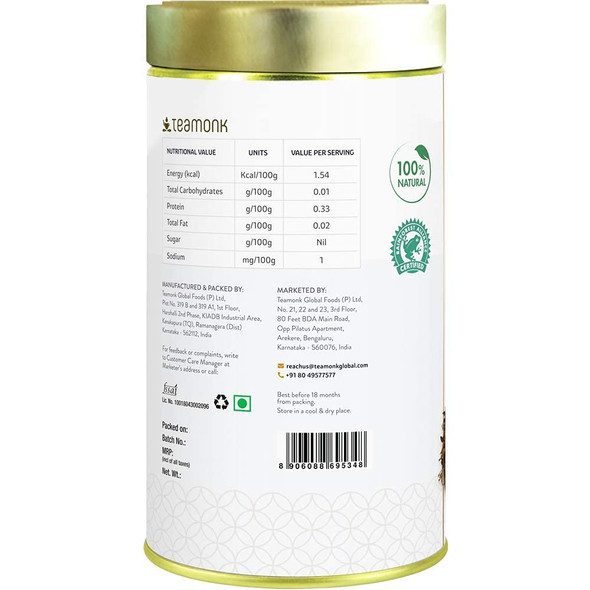 Teamonk - Kimaya White Tea (50 Teabags)|Usda Certified Organic Darjeeling Tea||Herbal Tea|Supports Detoxification, Immunity, & Skin Health|No Oils Or Artificial Aroma - 225 Gram|7.92Oz|0.495lbs