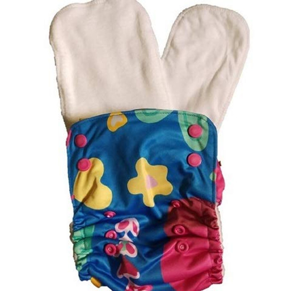 Kindermum AIO - Random Jungle Nano AIO Reusable Washable Cloth Diaper with 2 Organic Cotton Inserts (5-17 kgs)|5.280704Oz|0.330044lbs