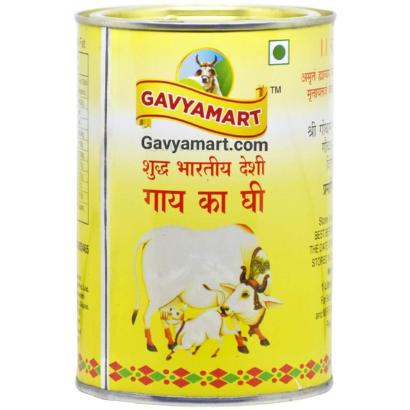 Gavyamart Indian A2 Desi Cow Ghee 100% Pure Non GMO - Made of kankrej Organic Cow Ghee (1L)|35.1296Oz|2.1956lbs