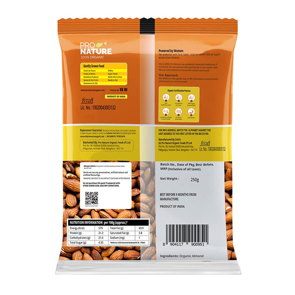 Pro Nature 100% Organic Cashew Nuts|8.8Oz|0.55lbs