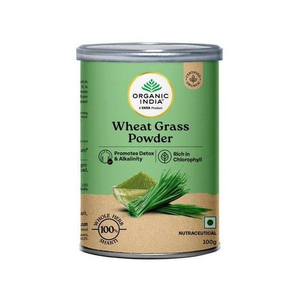 Organic India Wheat Grass Powder|3.52Oz|0.22lbs