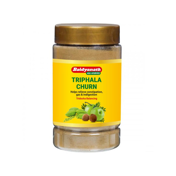 Baidyanath Triphala Churna | Helps Relieve Constipation | Quick Acidity & Gas Relief | Enriched with Amla | 500gms | 17.64 oz [Fittuber Recs]