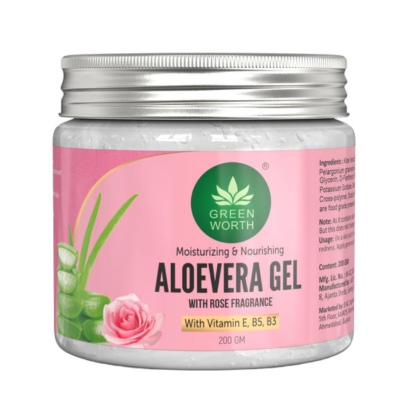 Golden Heart Aloe Vera Premium Balsam Gel – 200ml Reines, Zertifiziertes Bio-Gel Für Haut & Haare