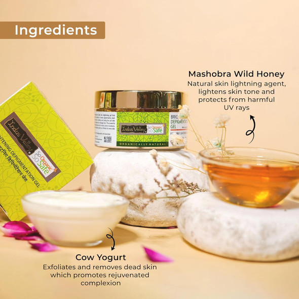 Indus Valley Organic And Natural Cow's Milk Yogurt & Honey Gel | All skin type | 50 ML | 1.69 fl oz [Fittuber Recs]