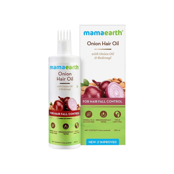 Mamaearth Onion Hair Oil | 250 ml | 8.45 fl oz [Fittuber Recs]