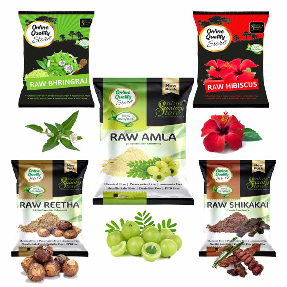 Online Quality Store herbal hair shampoo and hair mask(RAw form -Amla,Reetha, Shikakai,bhringraj and Hibiscus) | 500g | 17.64 oz [Fittuber Recs]