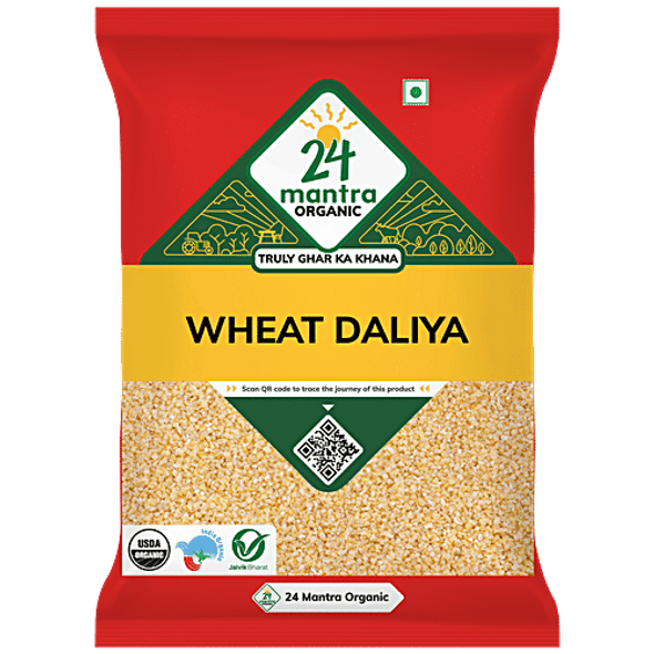 24 Mantra Organic Wheat Daliya|24 M, 500 g
