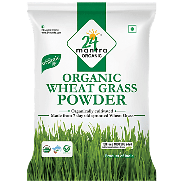 24 Mantra Organic Wheat Grass Powder|100 g 24 Mantra Organic Wheat Grass Powder|100 g