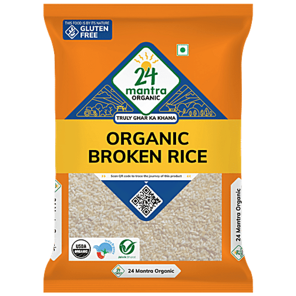 24 Mantra Organic Organic Rice/Akki - Broken|1 kg