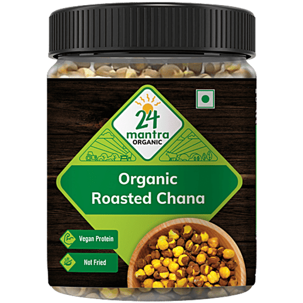 24 Mantra Organic Roasted Chana - Plain|185 g