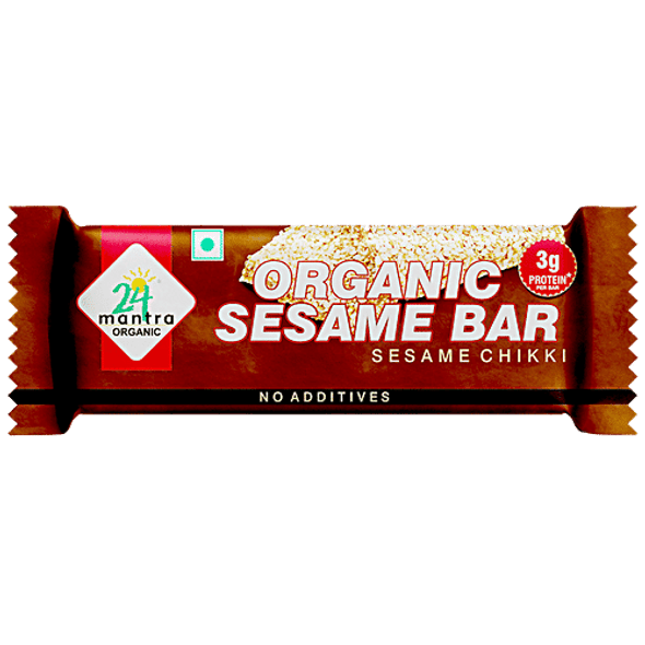 24 Mantra Organic 24 Mnatra Organic Sesame Jaggery Chikki|33 g