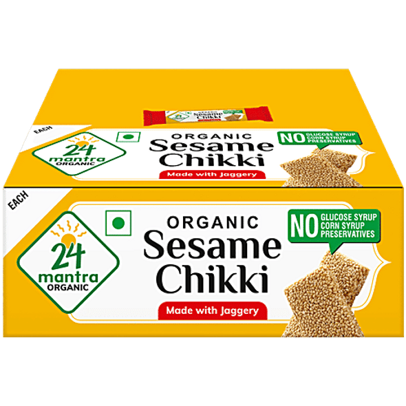24 Mantra Organic Sesame Chikki|180 g 24 Mantra Organic Sesame Chikki|180 g