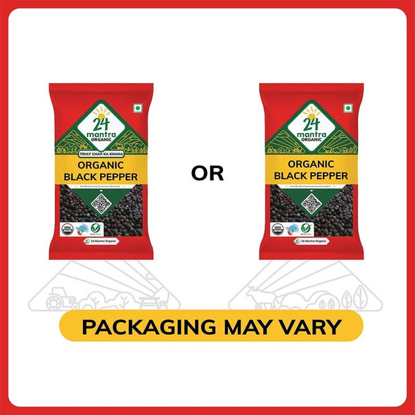 24 Mantra Organic Kaali Mirch / Black Peppercorns|100 g 24 Mantra Organic Kaali Mirch / Black Peppercorns|100 g