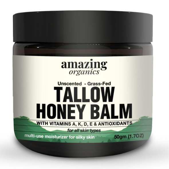 AmazingOrganics Tallow Honey Balm, 50gm AmazingOrganics Tallow Honey Balm, 50gm