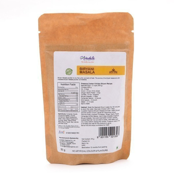 AVADATA ORGANICS Biryani Masala 50Gm|50 g AVADATA ORGANICS Biryani Masala 50Gm|50 g