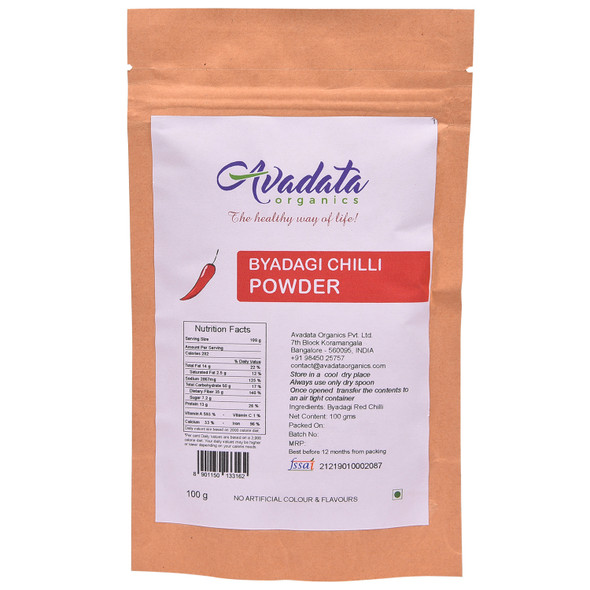 AVADATA ORGANICS Byadagi Chilli Powder|100 g AVADATA ORGANICS Byadagi Chilli Powder|100 g