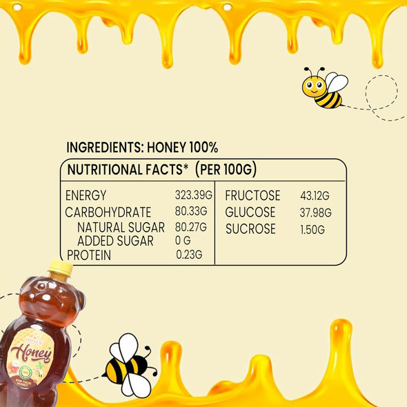Honey Bazzar Ram Tulsi Honey For Weight Loss | Honey with No Sugar Adulteration, 100% Pure and Natural Unprocessed and Organic Honey For Skin & Face | 900 Gm (Get 100 Gm Extra)