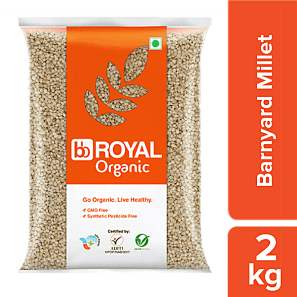 bb Royal Unpolished Organic Barnyard Millet / Kudiraivali Rice|2 kg bb Royal Unpolished Organic Barnyard Millet / Kudiraivali Rice|2 kg