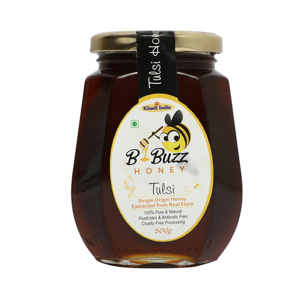 BBUZZ Tulsi Honey | Organic Honey | Pure & Natural Honey | No Added Sugar | 250 Gm Honey