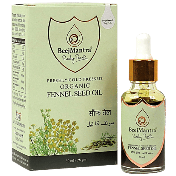 BeejMantra Fennel Seed Oil - Organic, Cold-Pressed, Rich In Vitamins & Minerals|30 ml