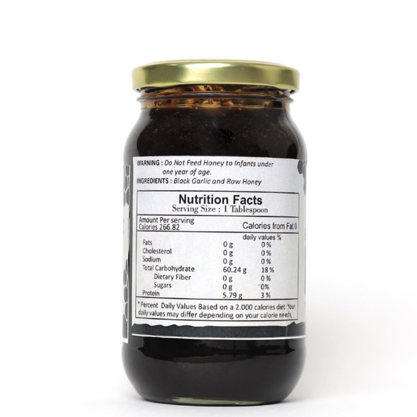 Bhumi Organic Black Garlic Infused Honey (500 GM) | Premium Raw Honey with Aged Black Garlic | Boosts Immunity & Wellness | Unique Flavor
