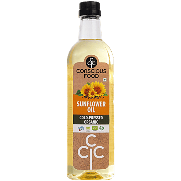 Conscious Food Sunflower Oil - Organic, Cold-pressed|1 L