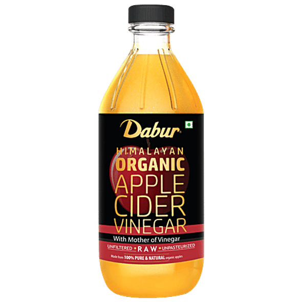 Dabur Himalayan Organic Apple Cider Vinegar - With Mother, Organic, Raw, Unfiltered & Unpasteurised|500 ml Dabur Himalayan Organic Apple Cider Vinegar - With Mother, Organic, Raw, Unfiltered & Unpasteurised|500 ml